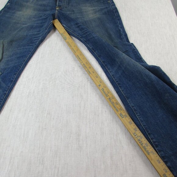 Vintage Polo Ralph Lauren Jeans Mens 34x32 Blue‎ Denim Straight Leg Relaxed Fit - Picture 9 of 12